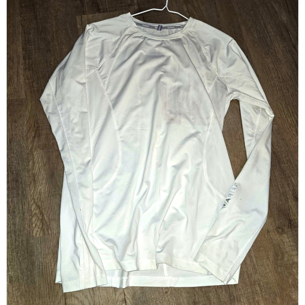 Ariat TEK Underscrub Women's Long Sleeve Firm Compression Shirt White Size M
